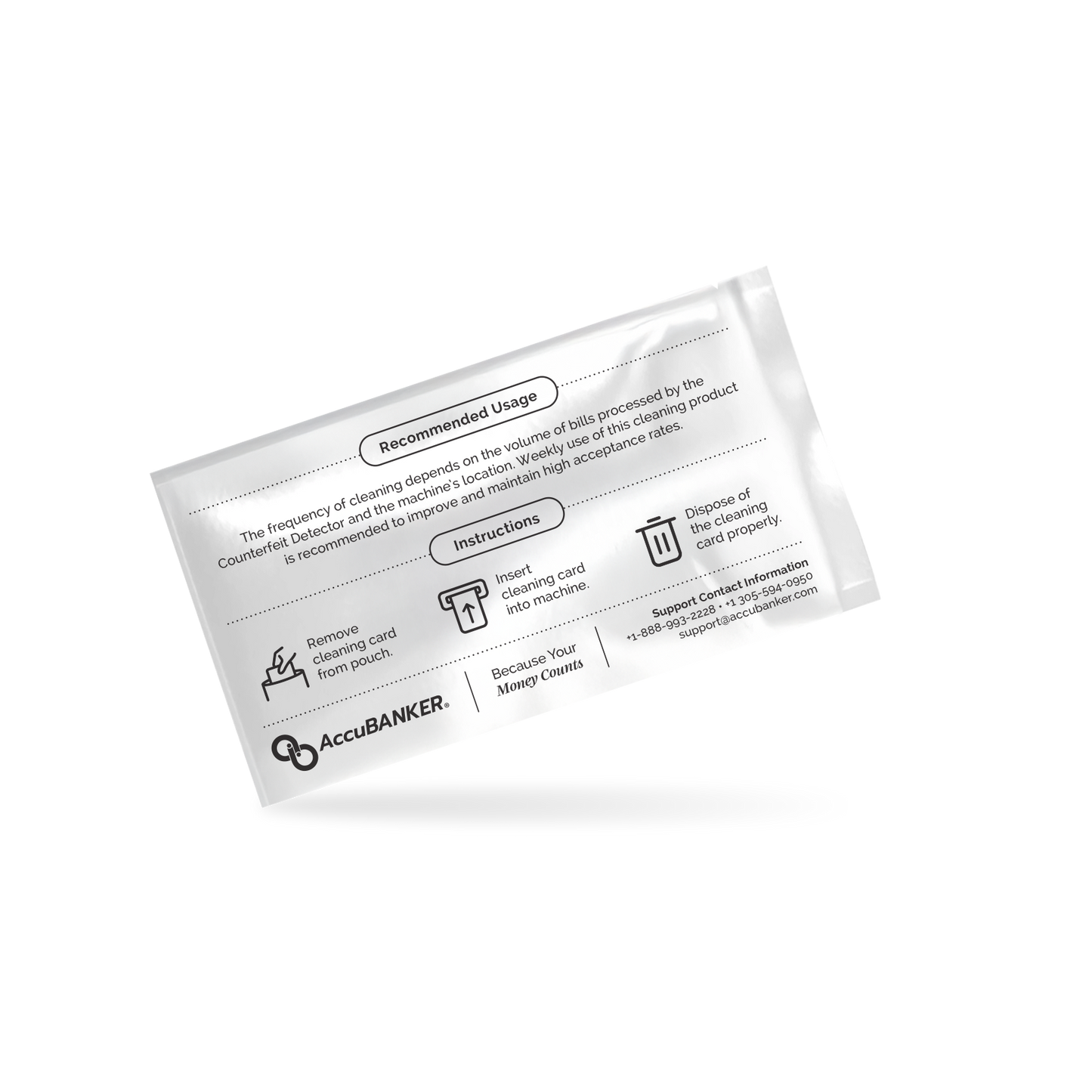 Cleaning Cards for Counterfeit Detectors