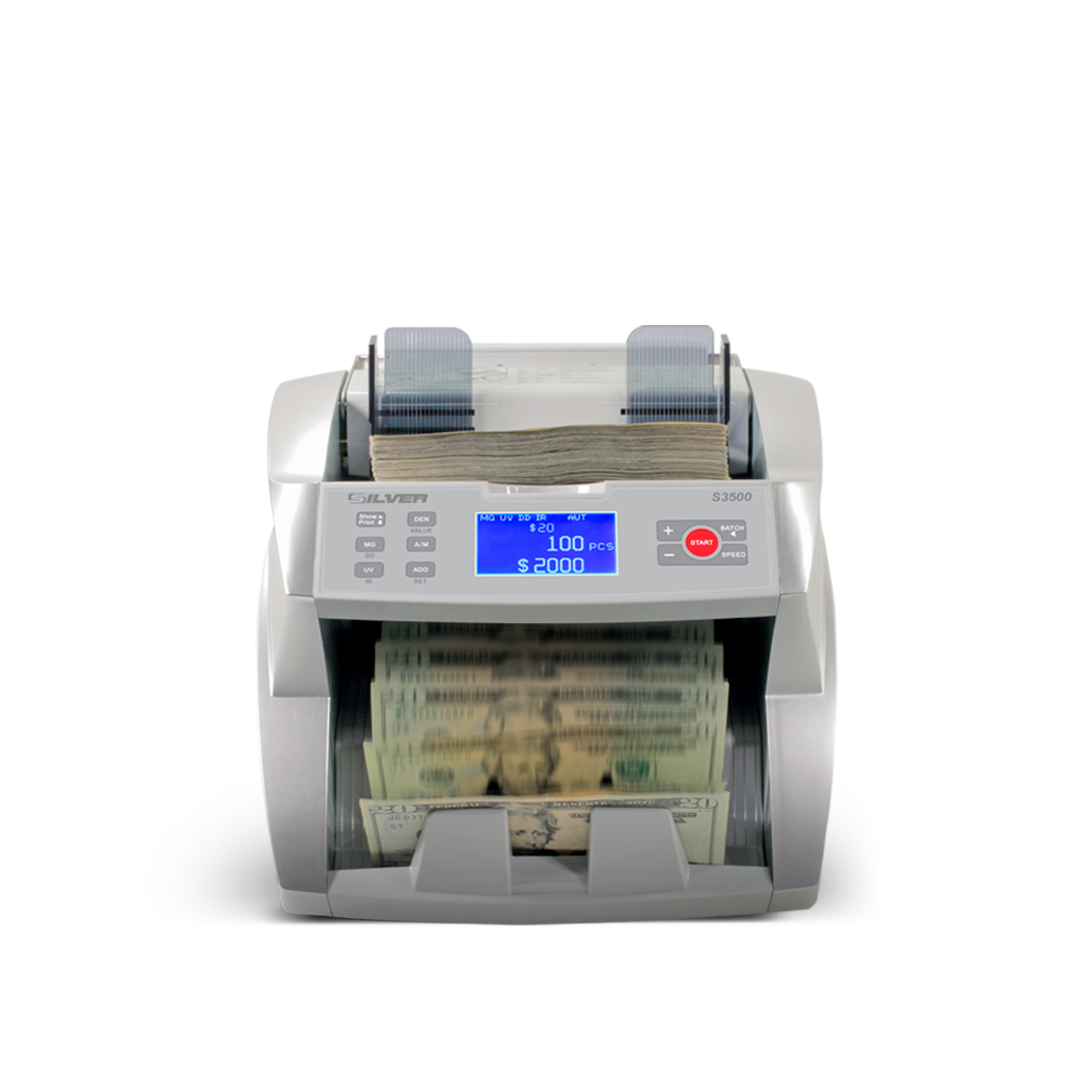 S3500 High Speed Bill Counter MGUV - SILVER By AccuBANKER