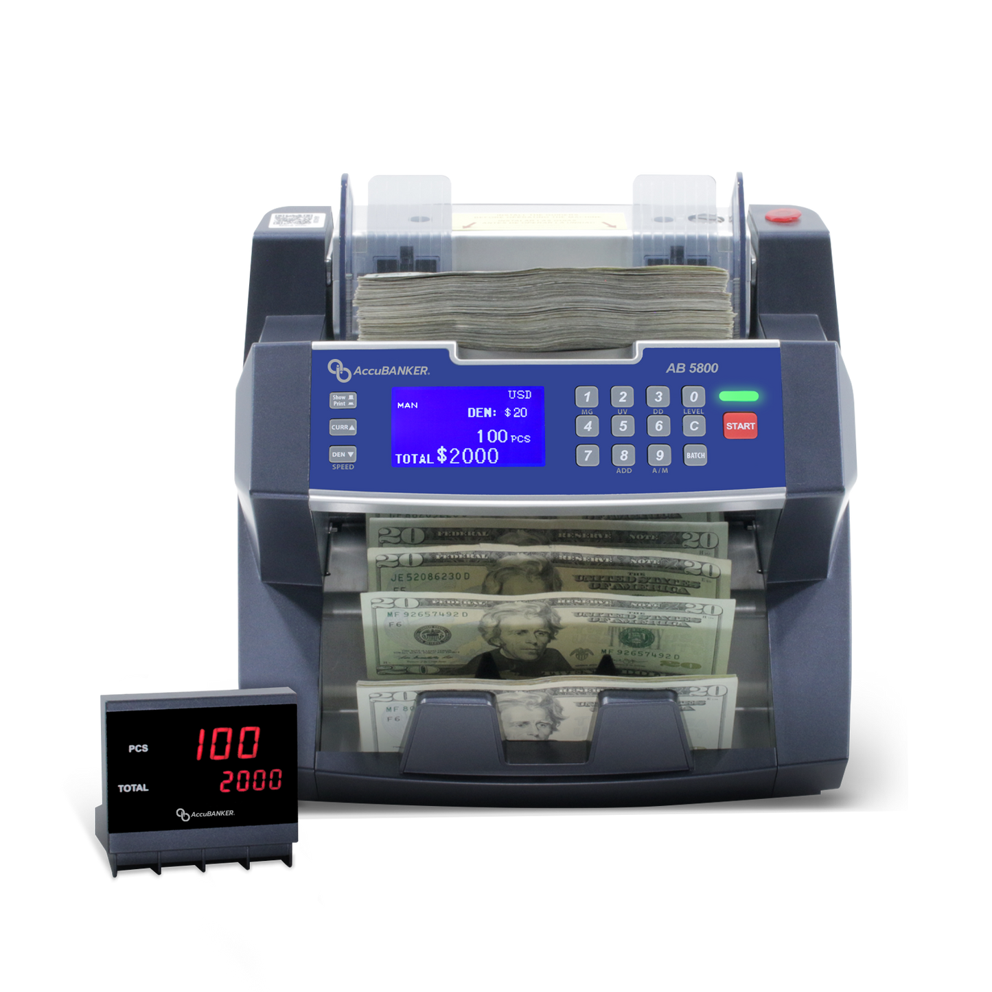 AB5800 Bank Grade Bill Counter with Batch Value