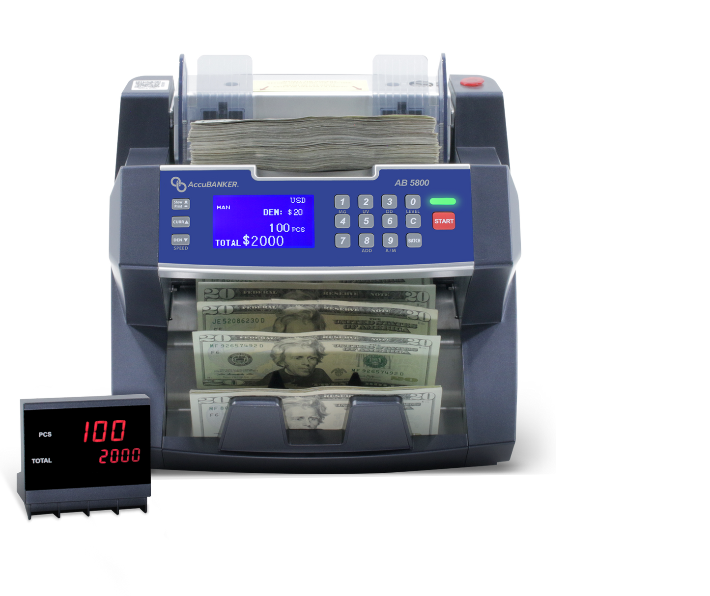 AB5800 Bank Grade Bill Counter with Batch Value