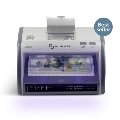 LED430 Detector Manual de Billetes y Documentos Falsos con Lupa 8x LED