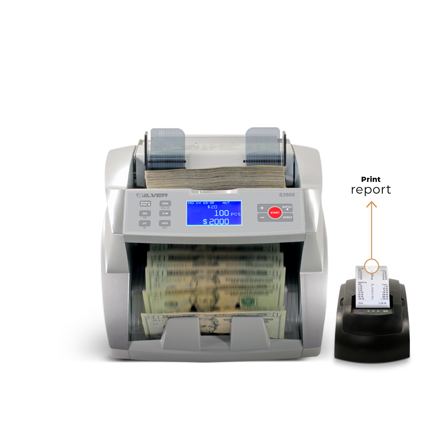 S3500 High Speed Bill Counter MGUV
