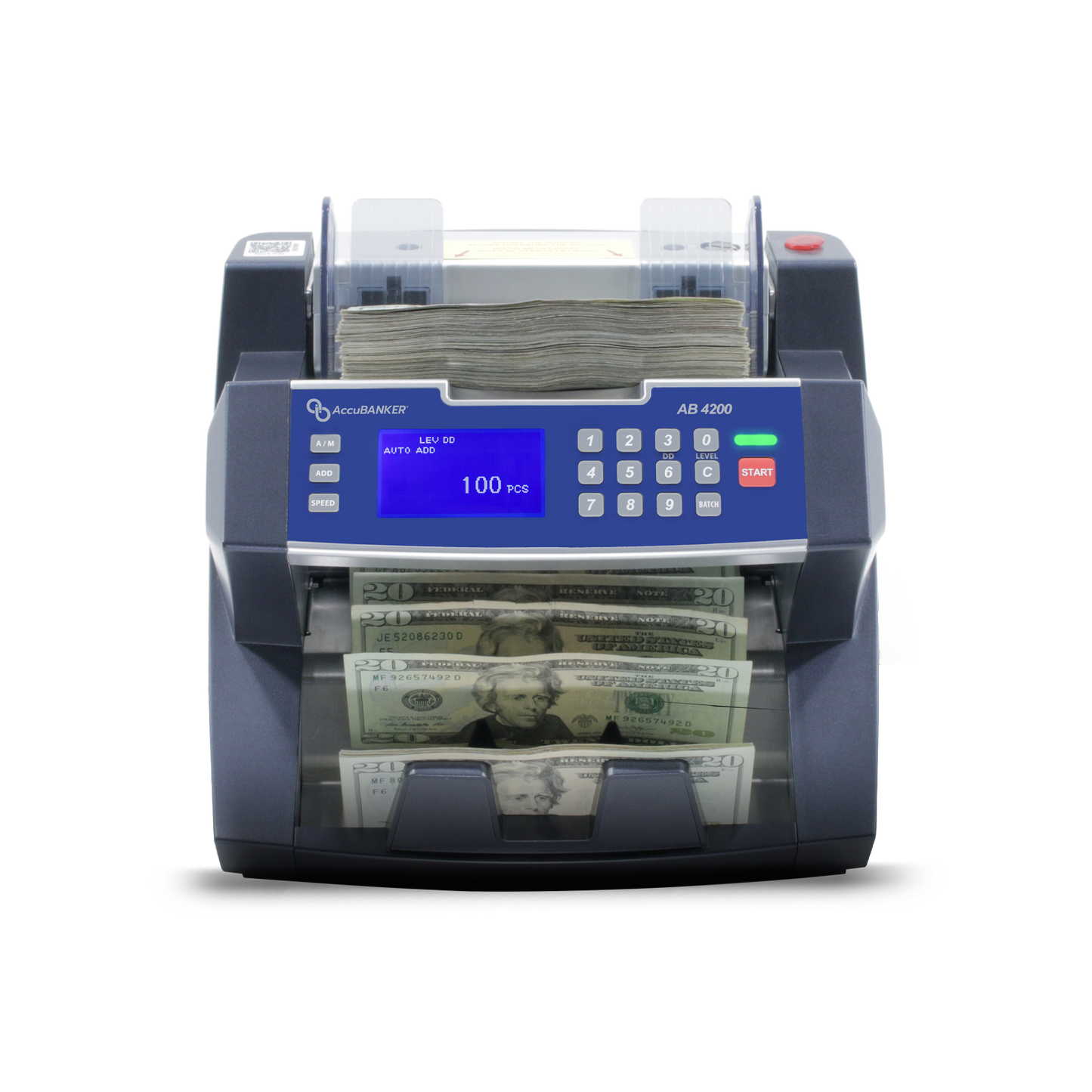 AccuBANKER AB610 USD Contador de monedas, contador de tokens, contador de  monedas internacionales, velocidades de 2.000 monedas/minuto, capacidad de