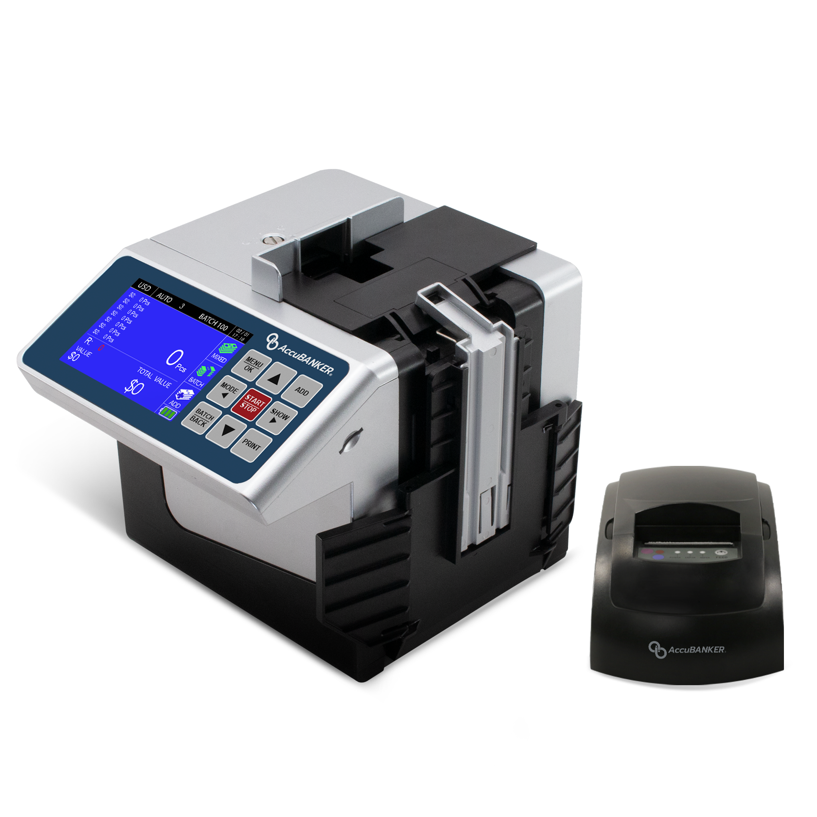D700 Duo Automatic Value and Counterfeit Bill Detector AccuBANKER
