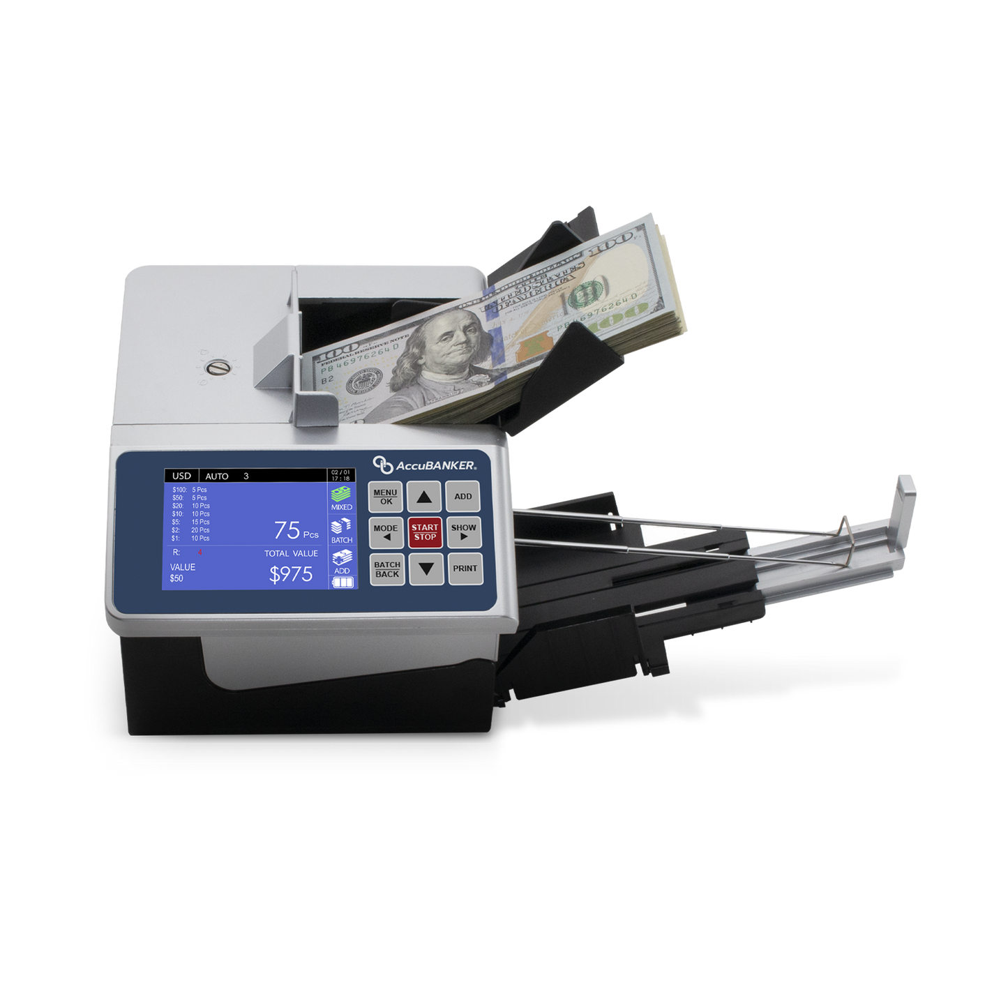 D700 Duo Automatic Value and Counterfeit Bill Detector