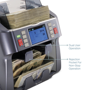 Money Counter Value Counter - AccuBANKER AB7800 Mixed Bill Counter, Dual Pocket, Sorts & Counts, Built-In Printer