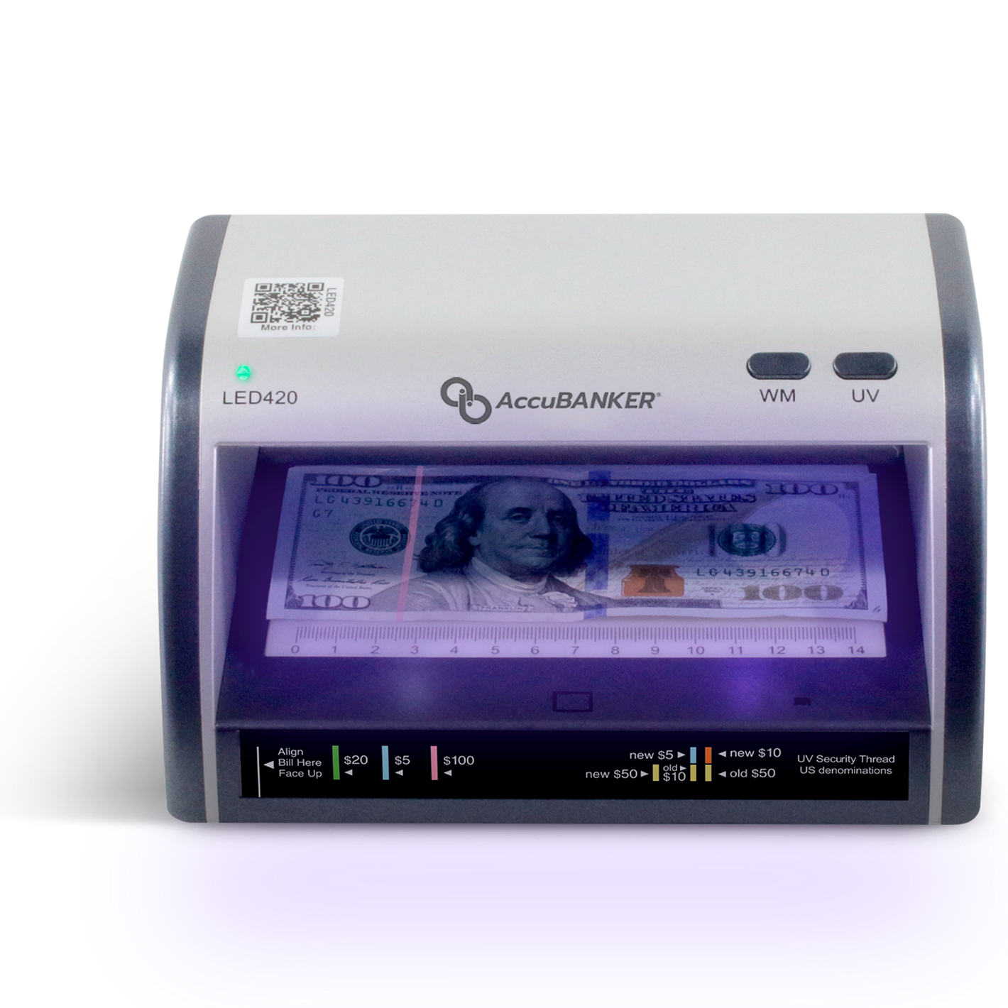 LED420 Detector Manual de Billetes y Documentos Falsos LED