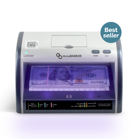 LED430 Counterfeit Bill/ Document Validator with Magnifier